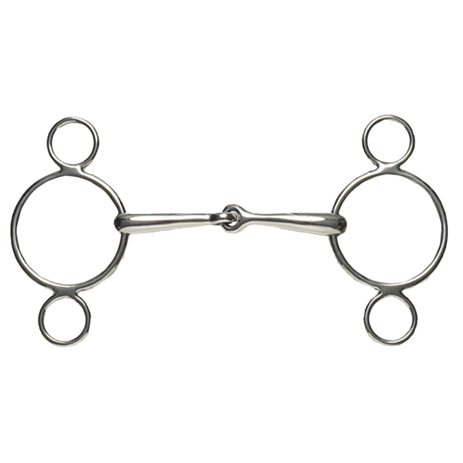 Korsteel Stainless Steel Jointed 2 Ring Dutch Gag Bit Horse Bits