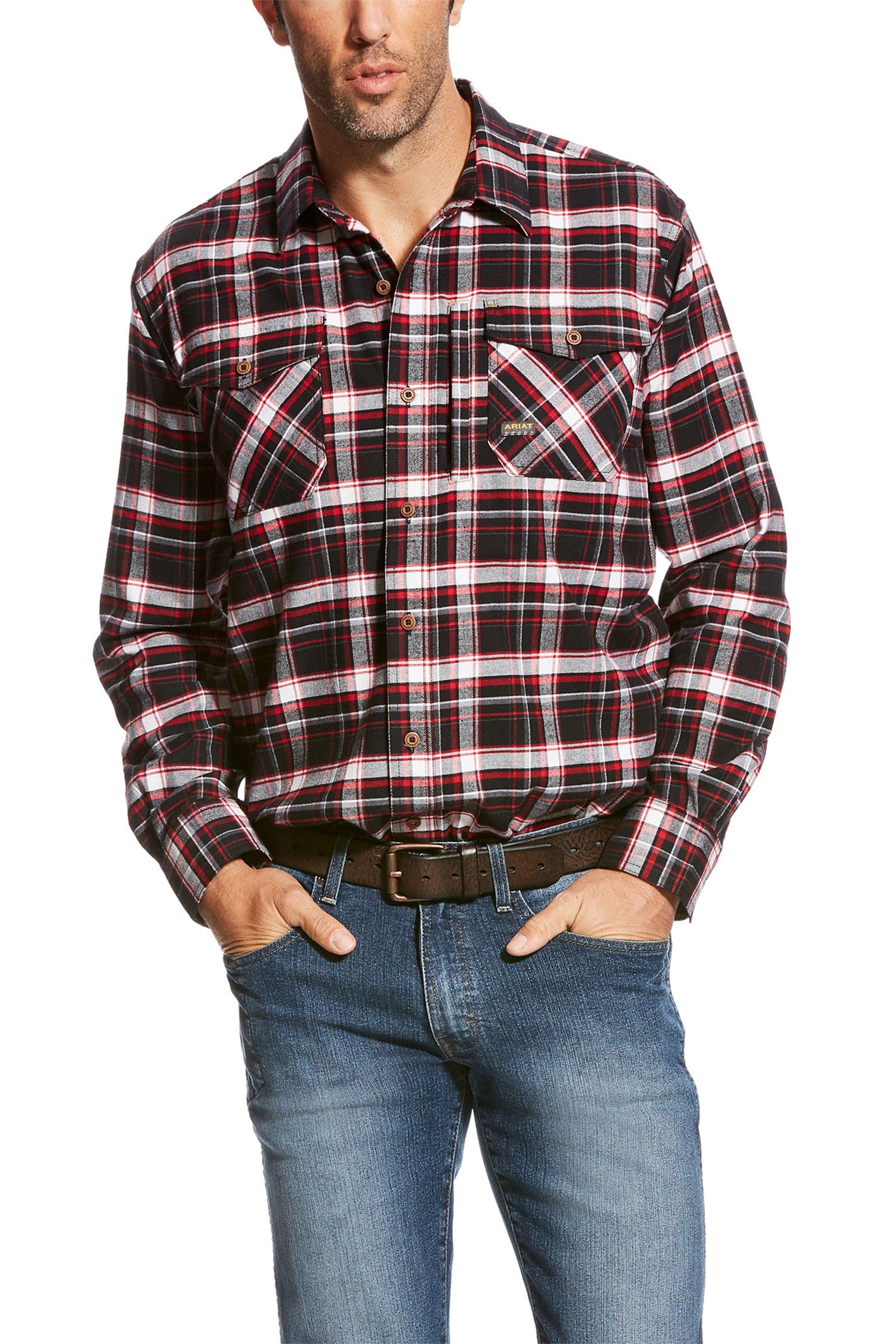 Ariat Rebar Flannel DuraStretch Men's Work Shirt Mens Riding Clothing