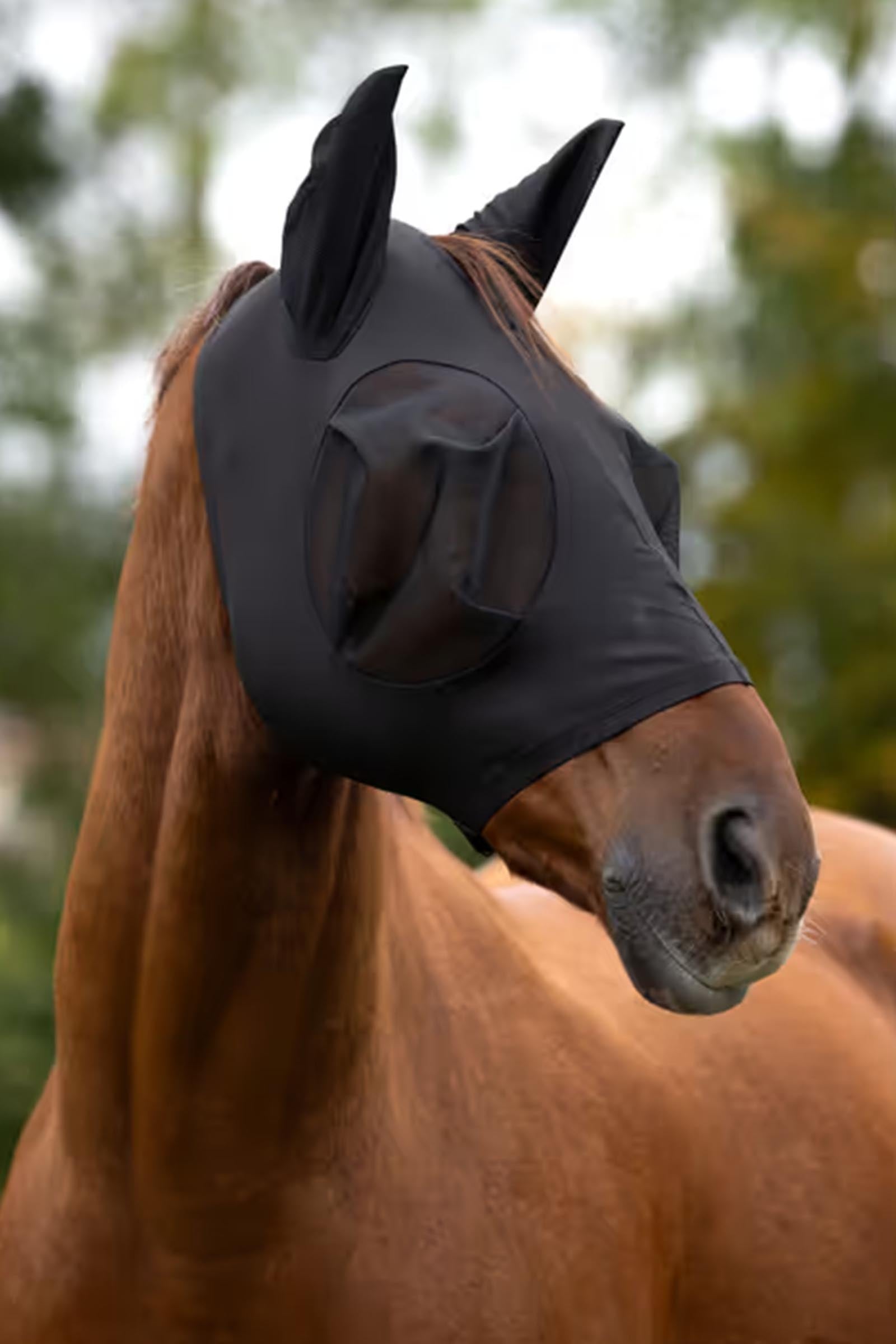 Covalliero Finostrech Fly Mask With Zipper Antifly Protection for Horses