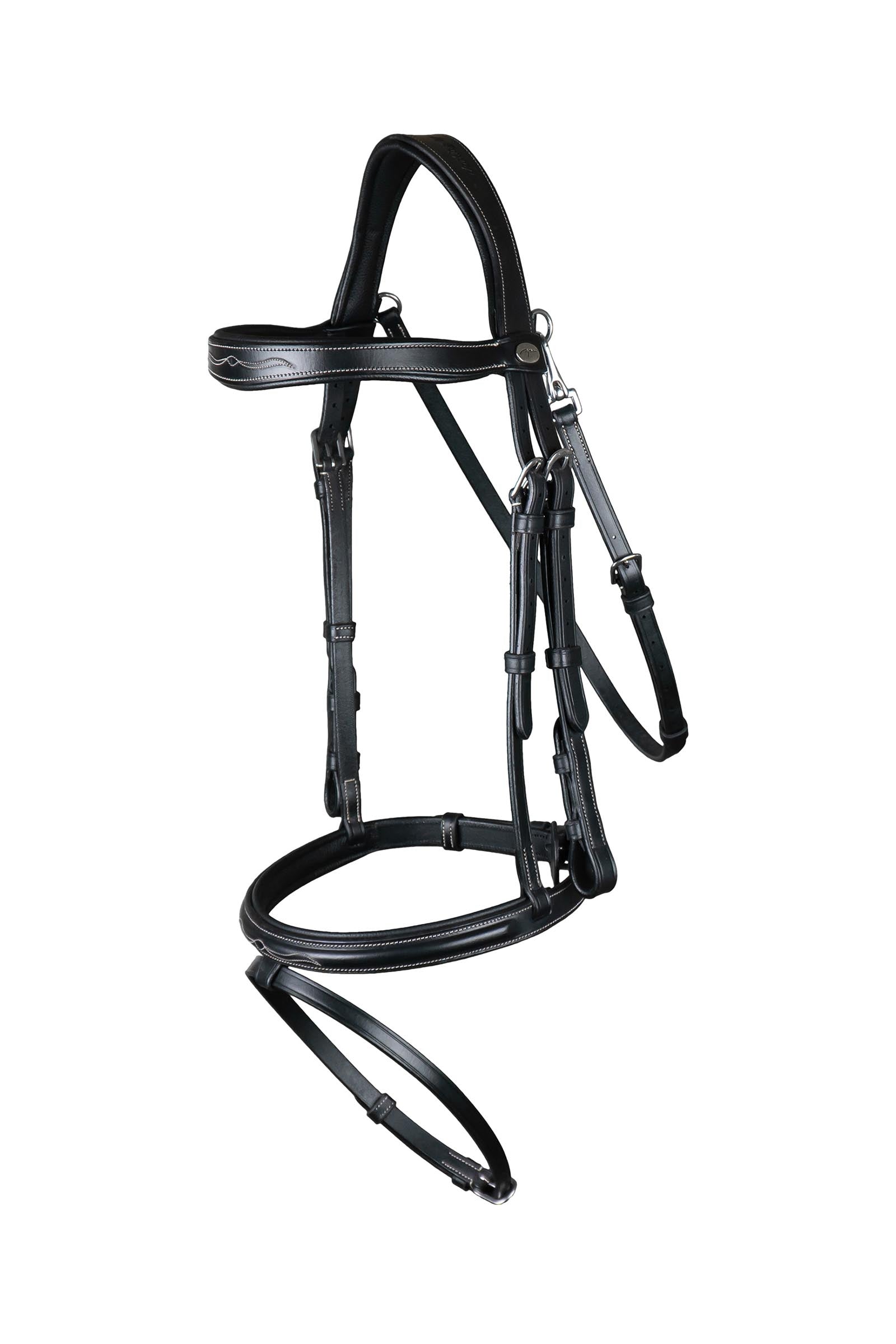Dy'on Working Flash Noseband Bridle With Snap Hooks Bridles & Reins