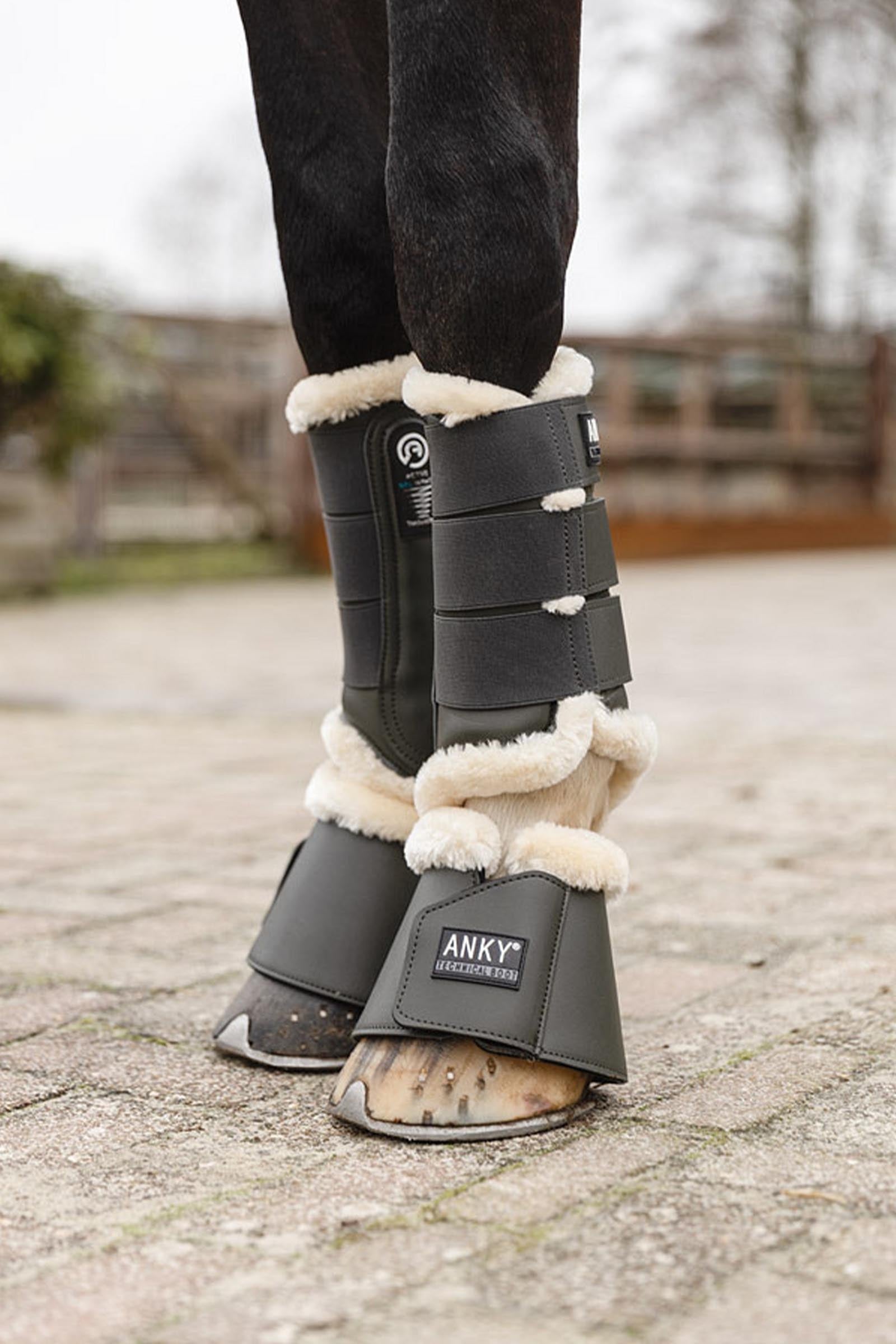 Anky ANKY Bell Boots With Neoprene Lining & Faux Fur Leg & Hoof Protection