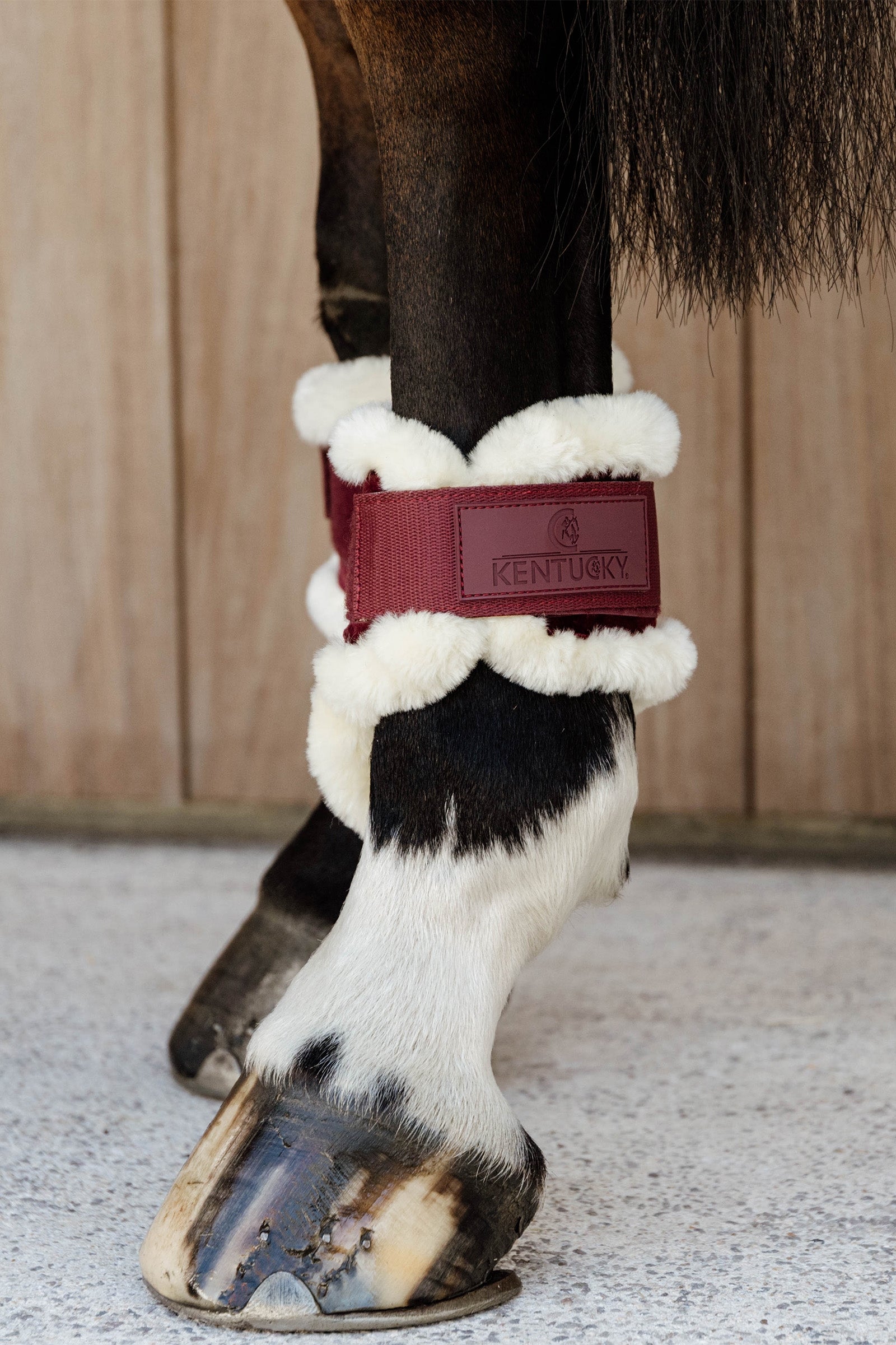 Kentucky Horsewear Vegan Sheepskin Young Horse Fetlock Boots Velvet Leg & Hoof Protection