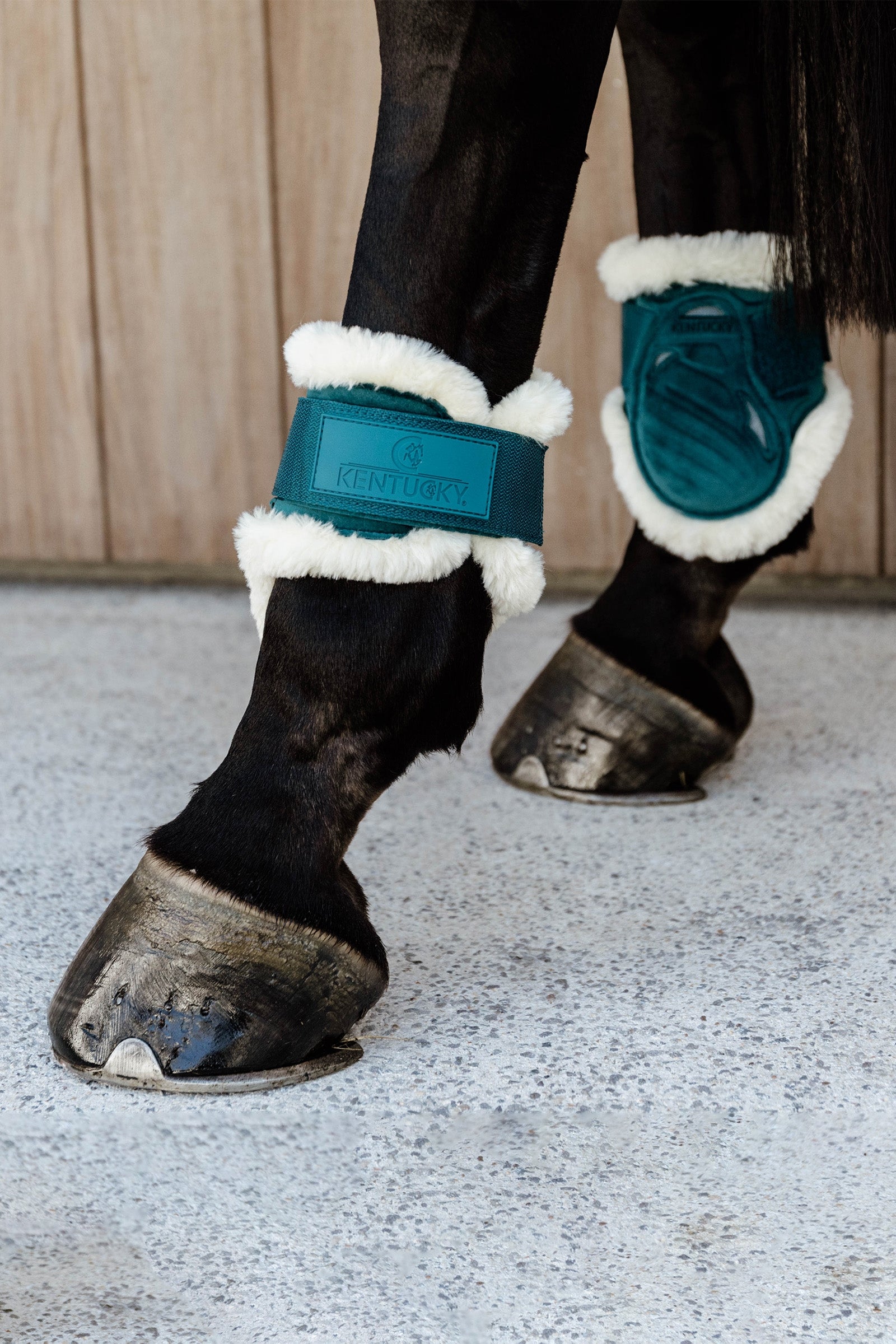 Kentucky Horsewear Vegan Sheepskin Young Horse Fetlock Boots Velvet Leg & Hoof Protection