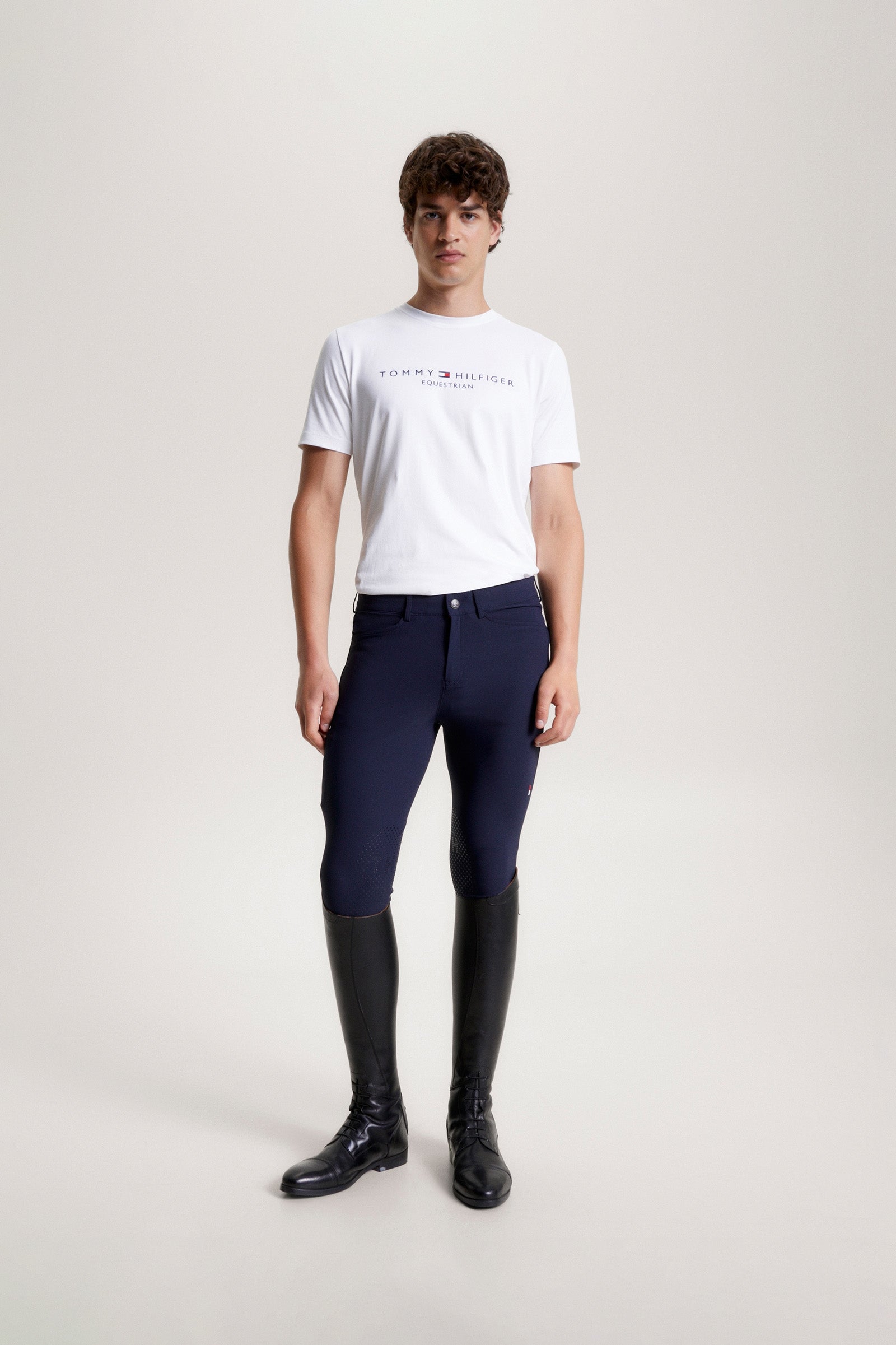 Tommy Hilfiger Equestrian Williamsburg Logo T-Shirt Short Sleeves Mens Riding Clothing