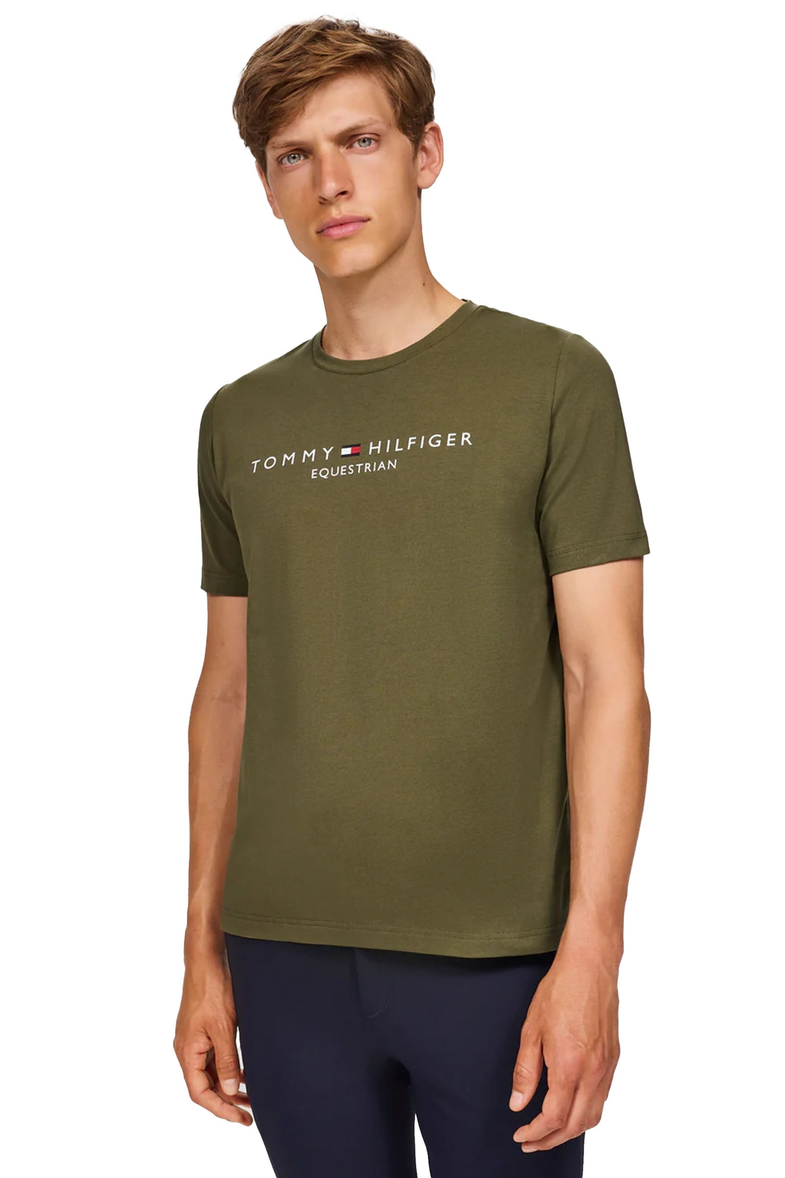 Tommy Hilfiger Equestrian Williamsburg Logo T-Shirt Short Sleeves Mens Riding Clothing