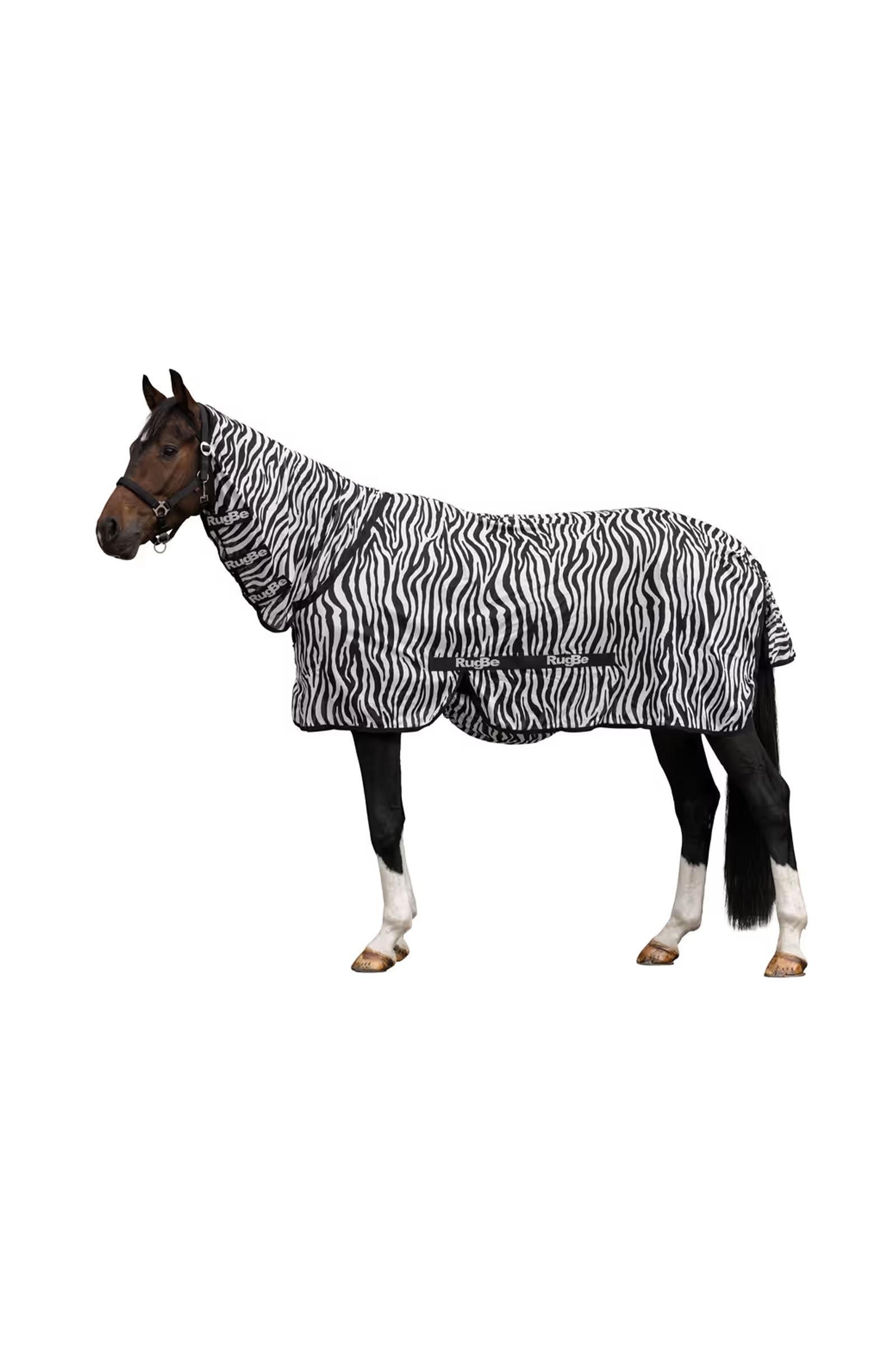 Covalliero RugBe Zebra Fly Sheet With Tail Flap Horse Rugs