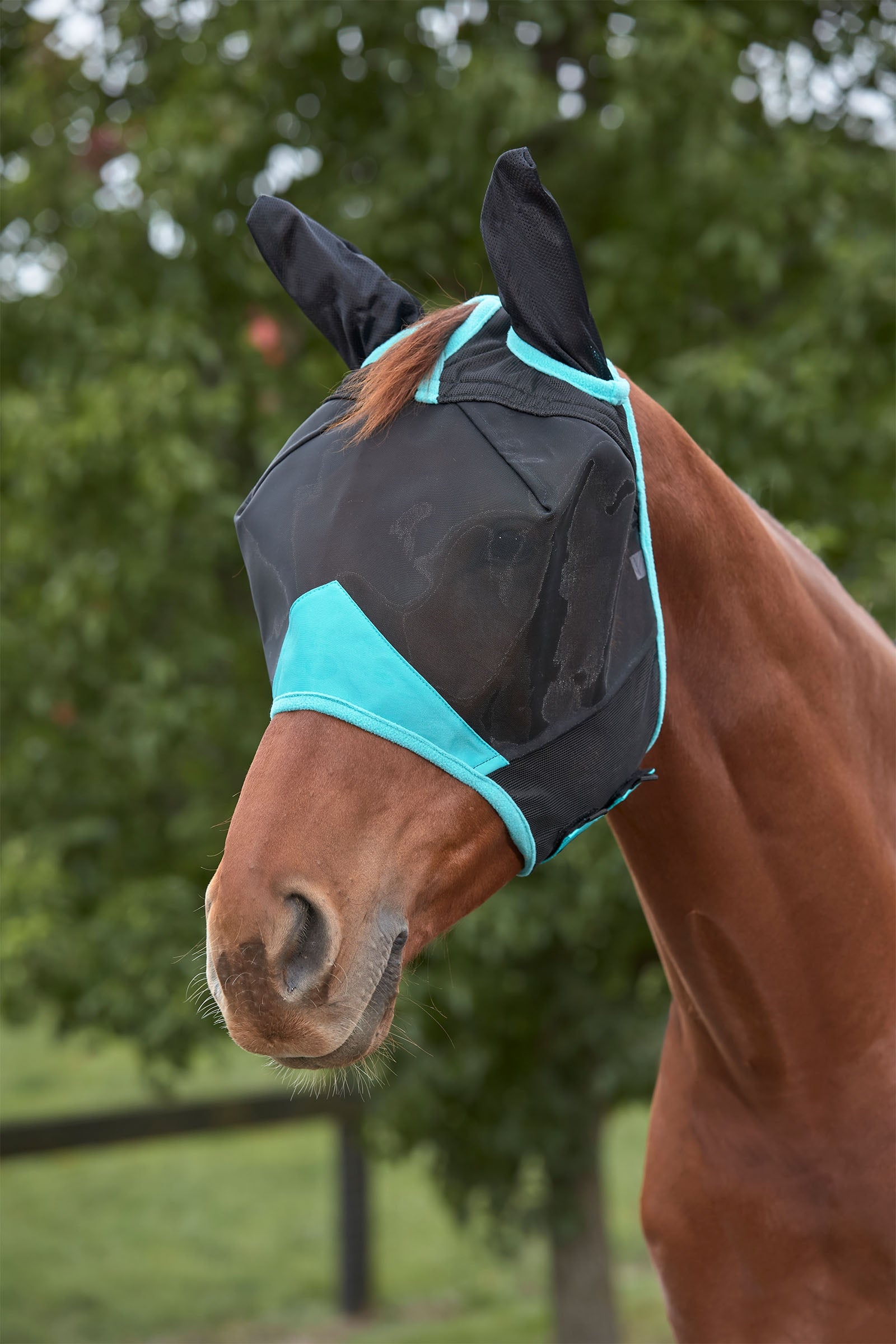Weatherbeeta Comfitec Deluxe Fine Mesh Mask with Ears Antifly Protection for Horses