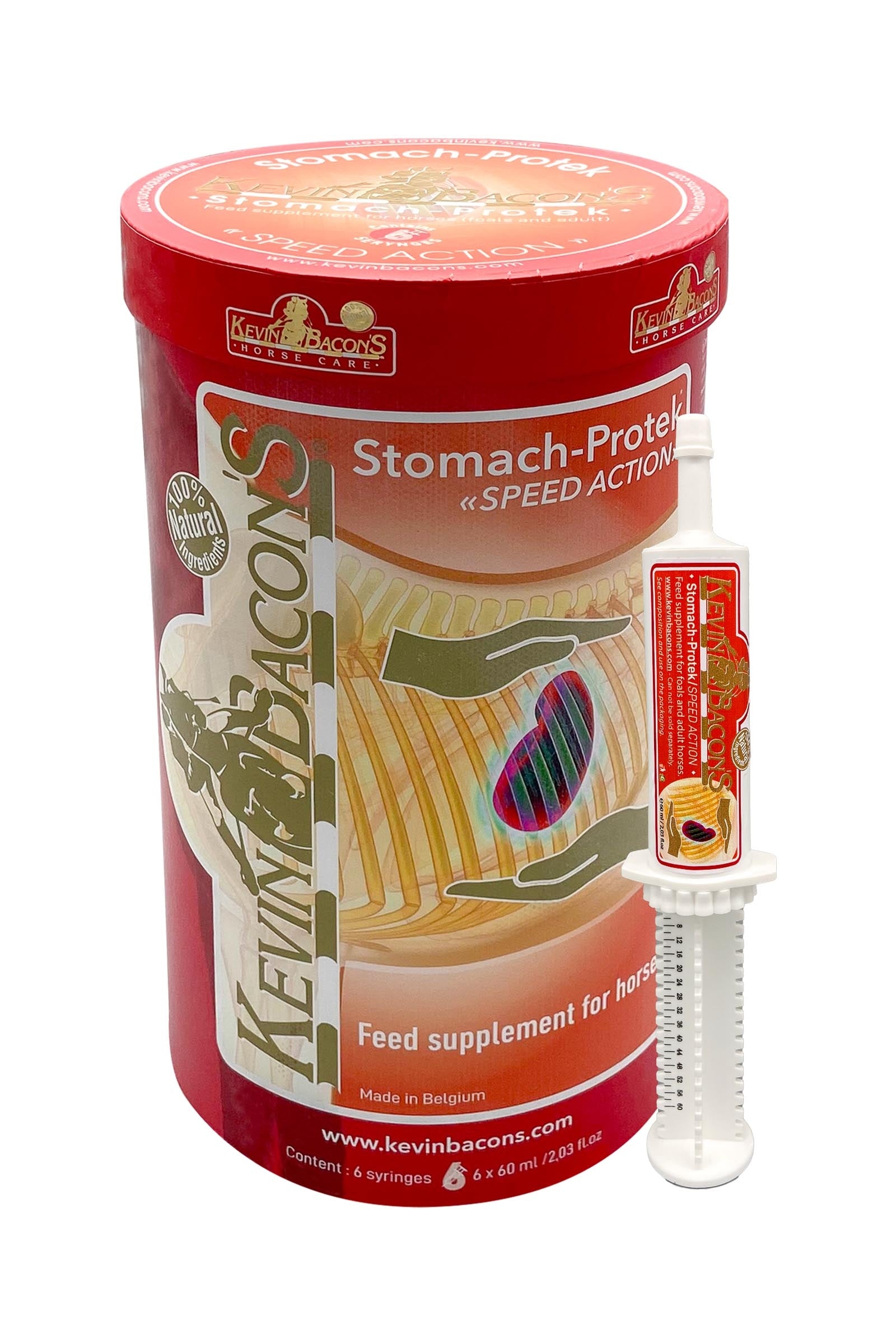 Kevin Bacon´s Kevin Bacon's Stomach-Protek Speed Action Syringes, 6 x 60 ml Horse Feed & Nutrition