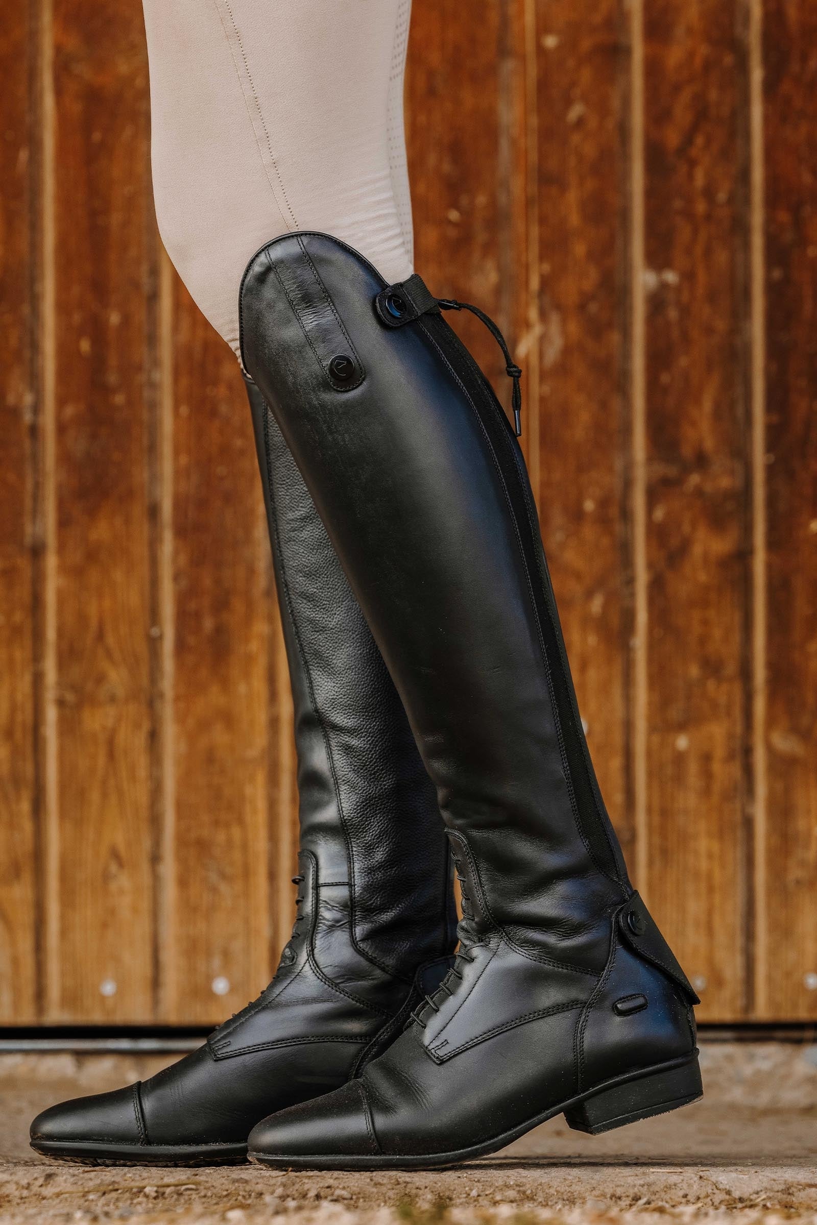 EQUITHÈME Leather LaceUp Tall Boots Riding Boots & Riding Shoes