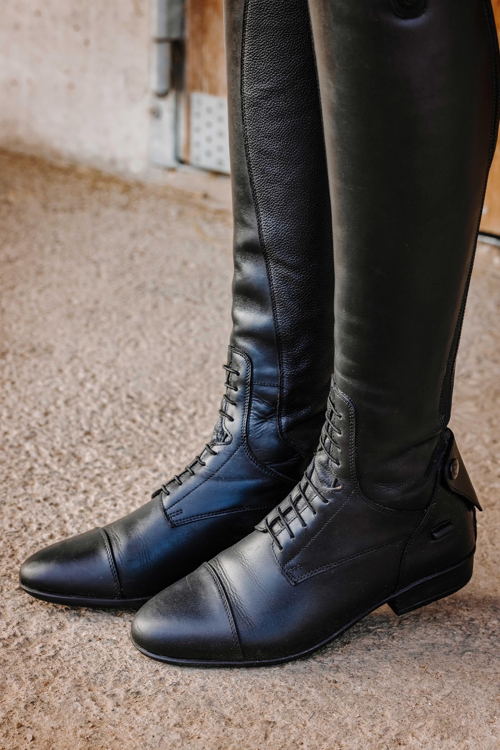 EQUITHÈME Leather LaceUp Tall Boots Riding Boots & Riding Shoes