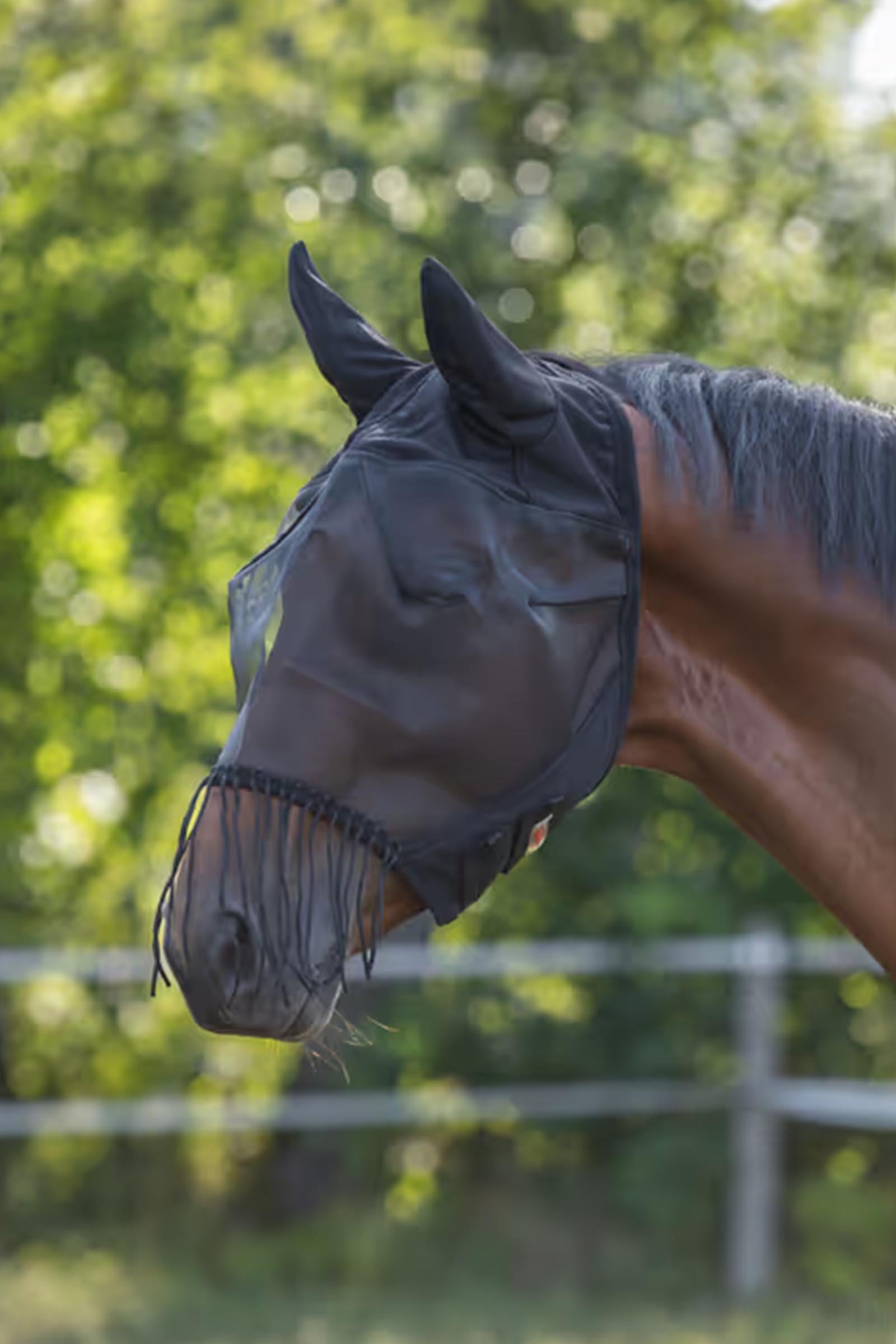 Covalliero Fly Mask For Horse With Ears And Fringes Antifly Protection for Horses