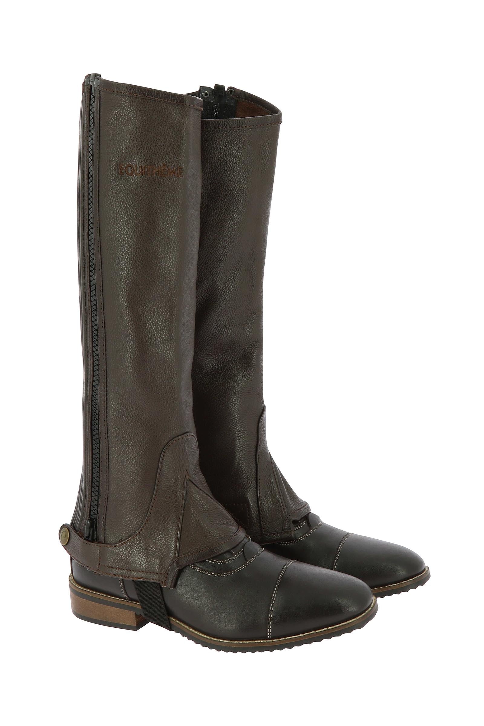 EQUITHÈME Leather Half Chaps Riding Boots & Riding Shoes