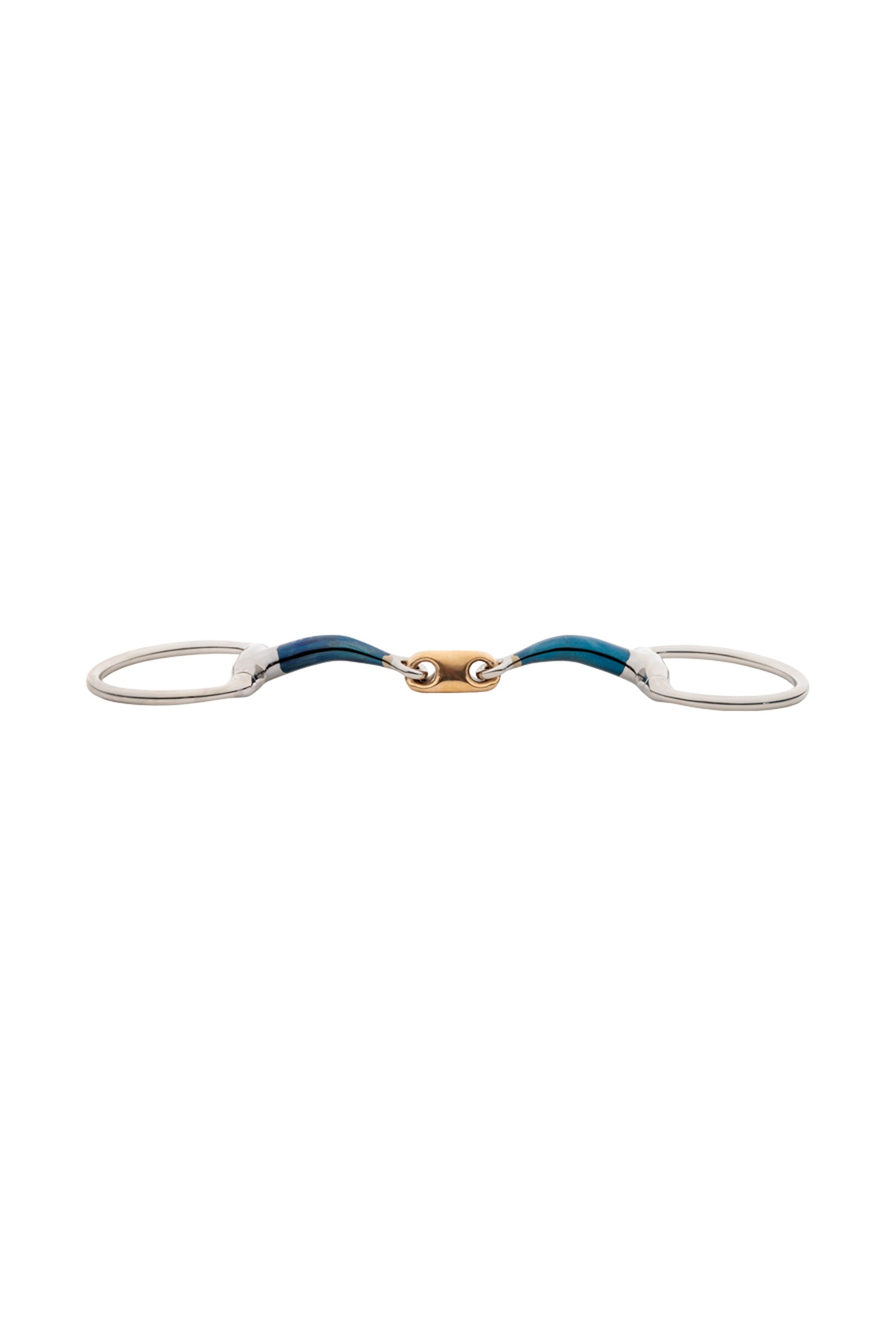 Kavalkade Ergonomic Eggbutt Snaffle Bit Double Jointed, 14 mm Horse Bits