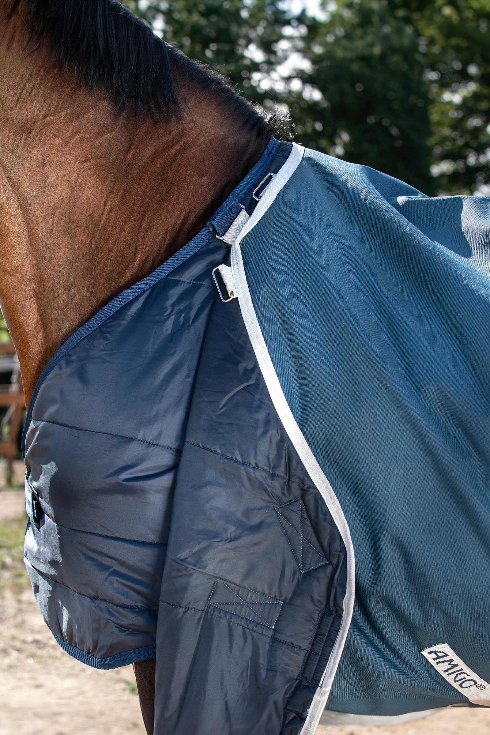 Horseware Amigo AmEco 12 Plus Turnout Rug With Detachable Neck, 100g Horse Rugs
