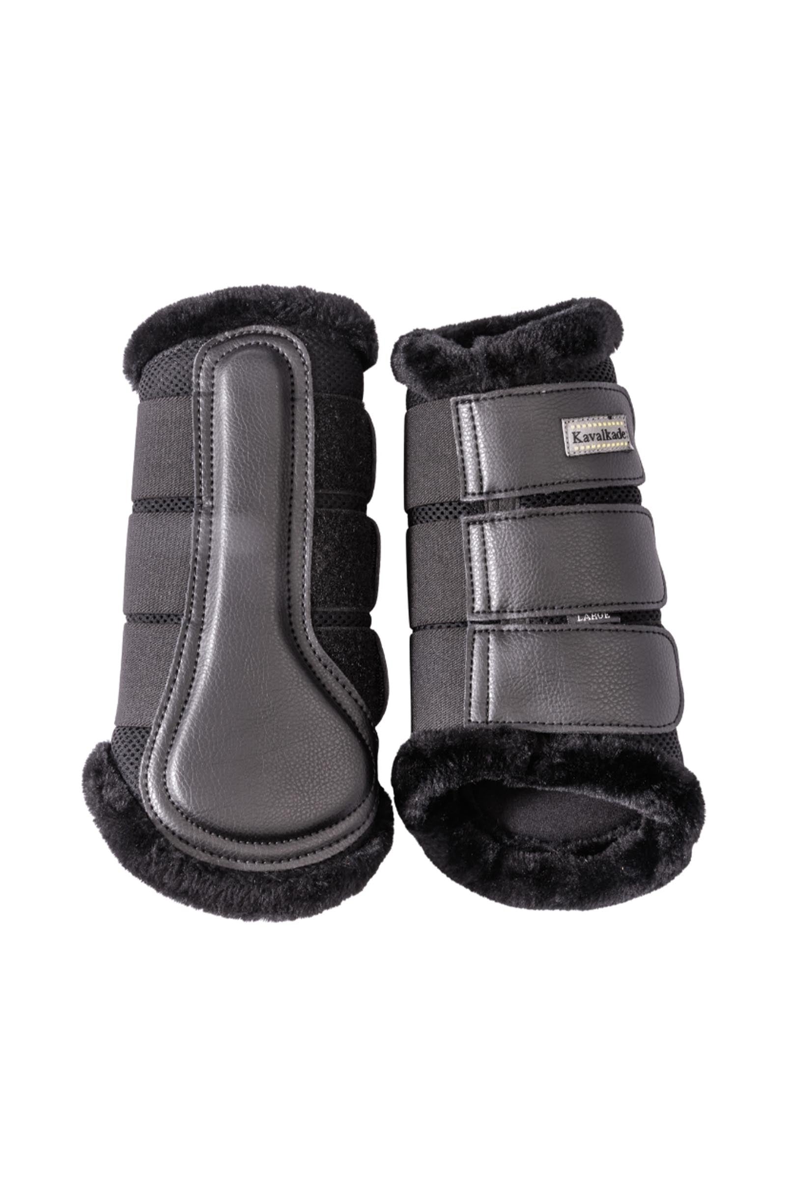 Kavalkade Anatomic Mesh Tendon Boots With Faux Fur Leg Protection & Hoof Protection for Horses