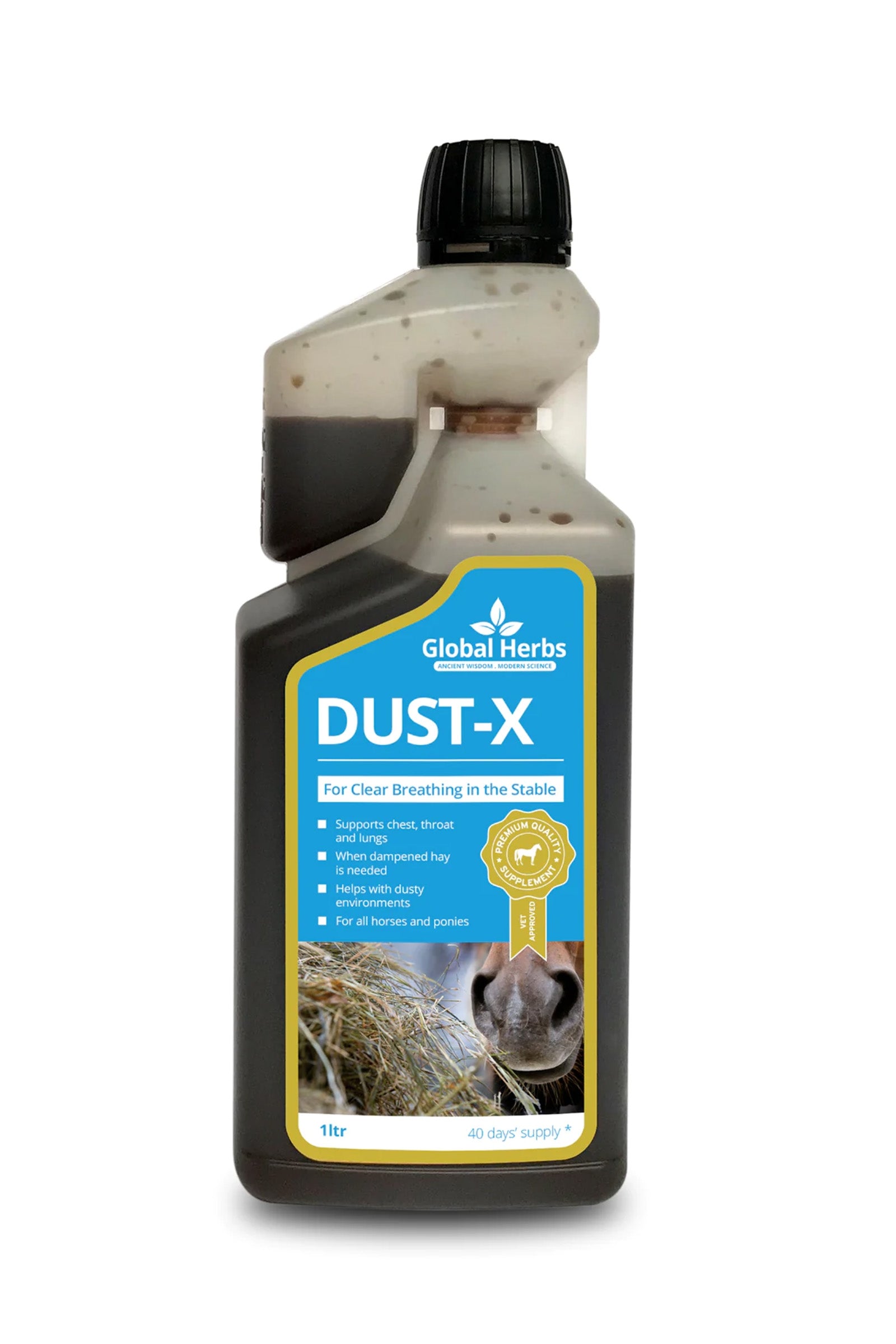 Global Herbs Dust-X Liq 1LTR Horse Feed & Nutrition