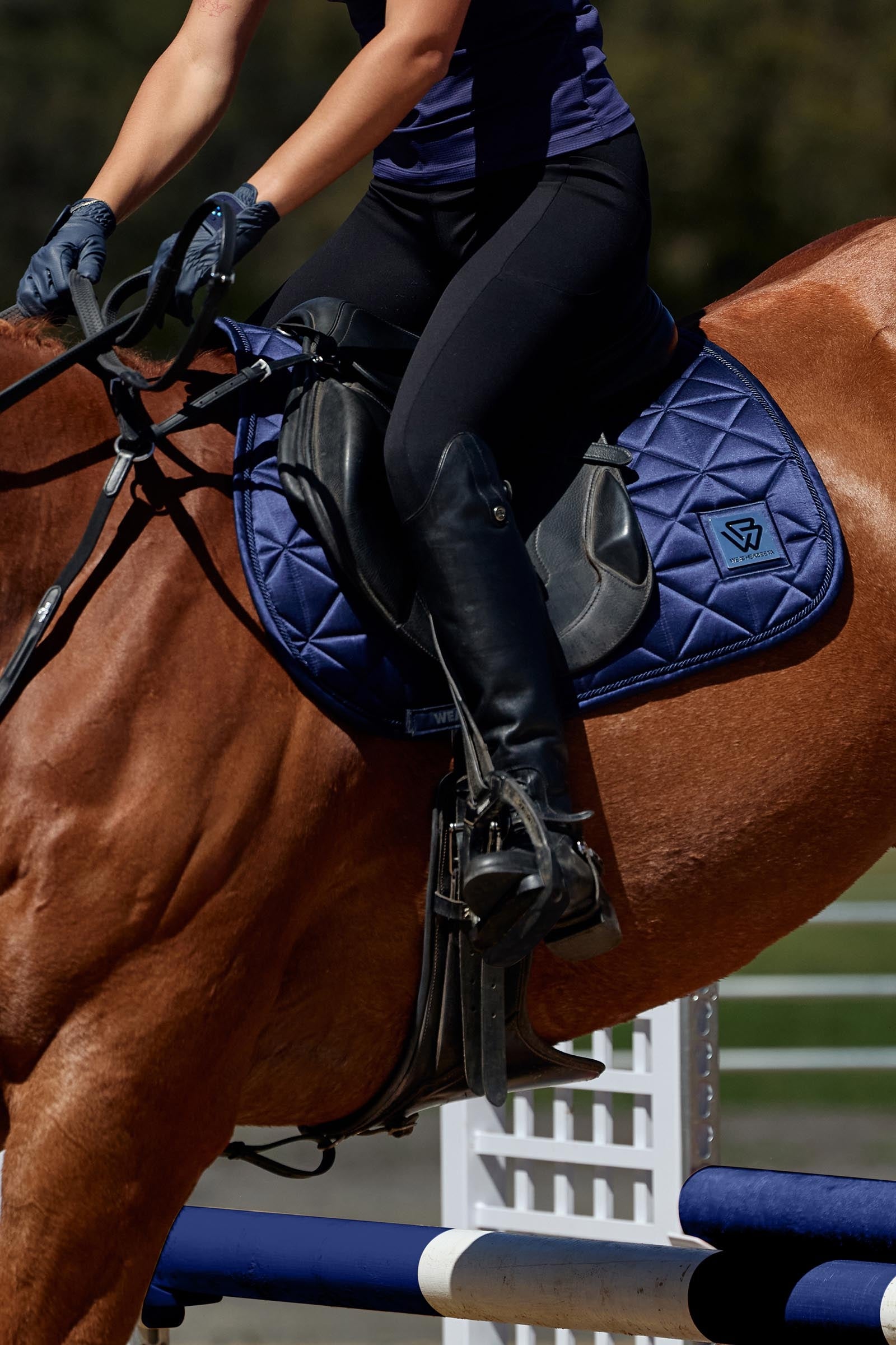 Weatherbeeta Satin Luxe Air-Tec Euro Jump Shaped Saddle Pad Saddle Pads