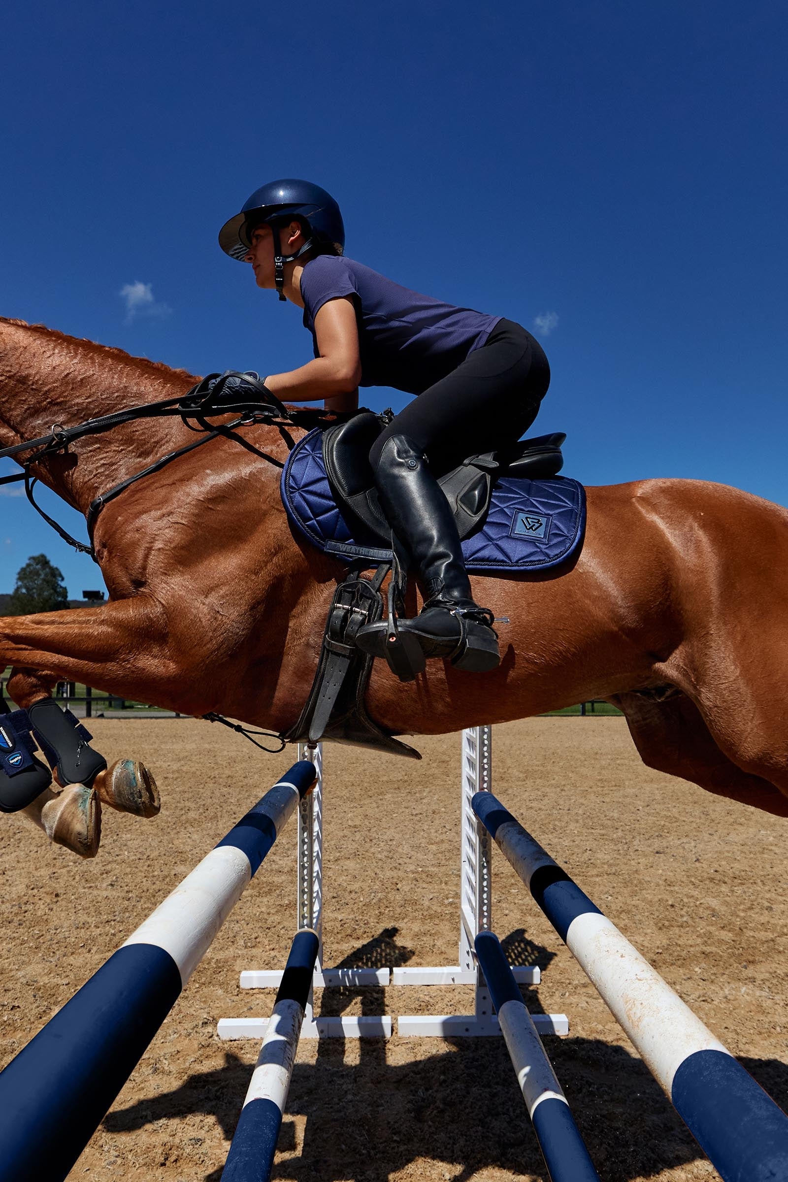 Weatherbeeta Satin Luxe Air-Tec Euro Jump Shaped Saddle Pad Saddle Pads