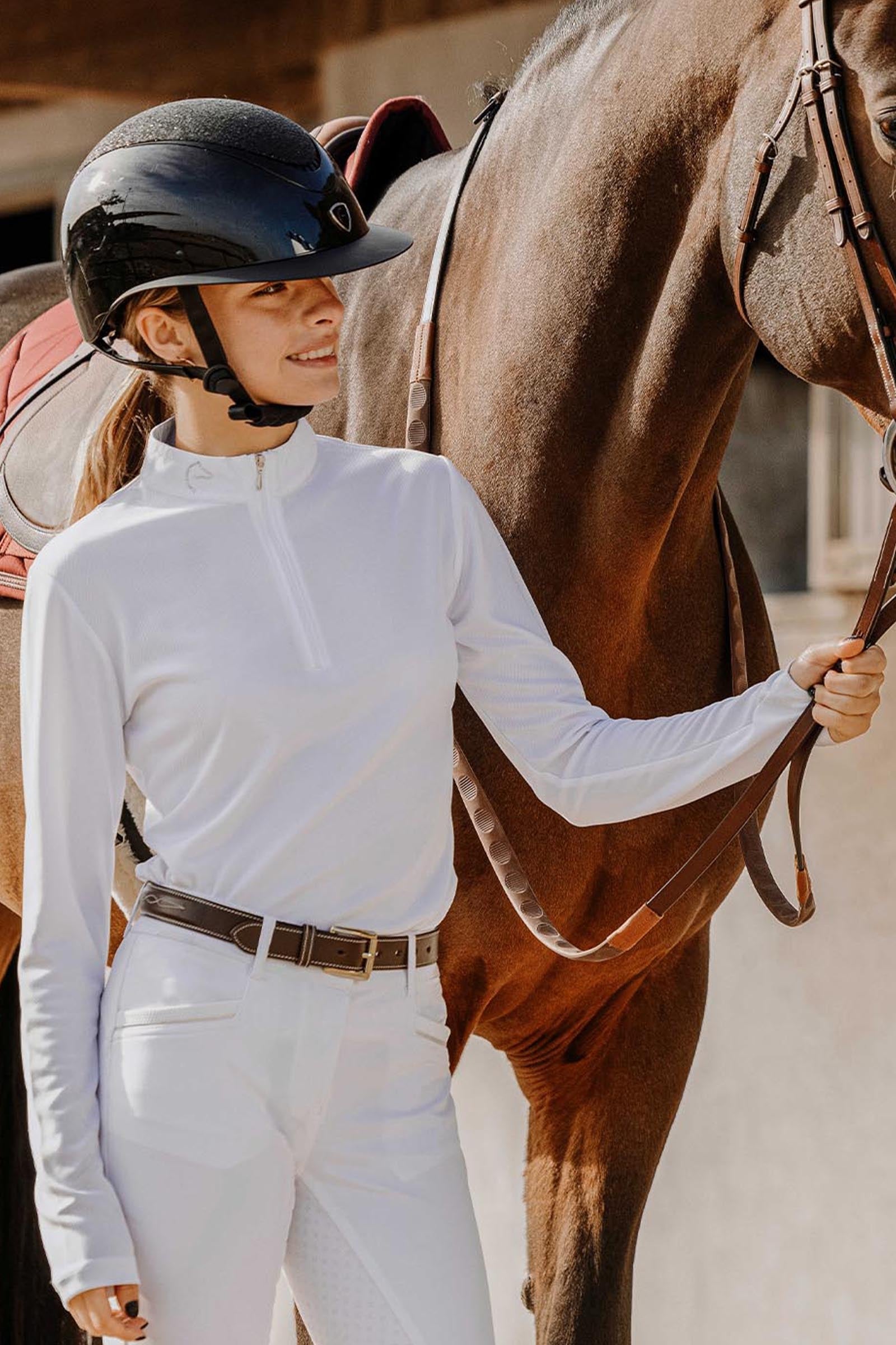 EQUITHÈME Buffy Women´s Mesh Show Polo Shirt Women’s Riding Clothing