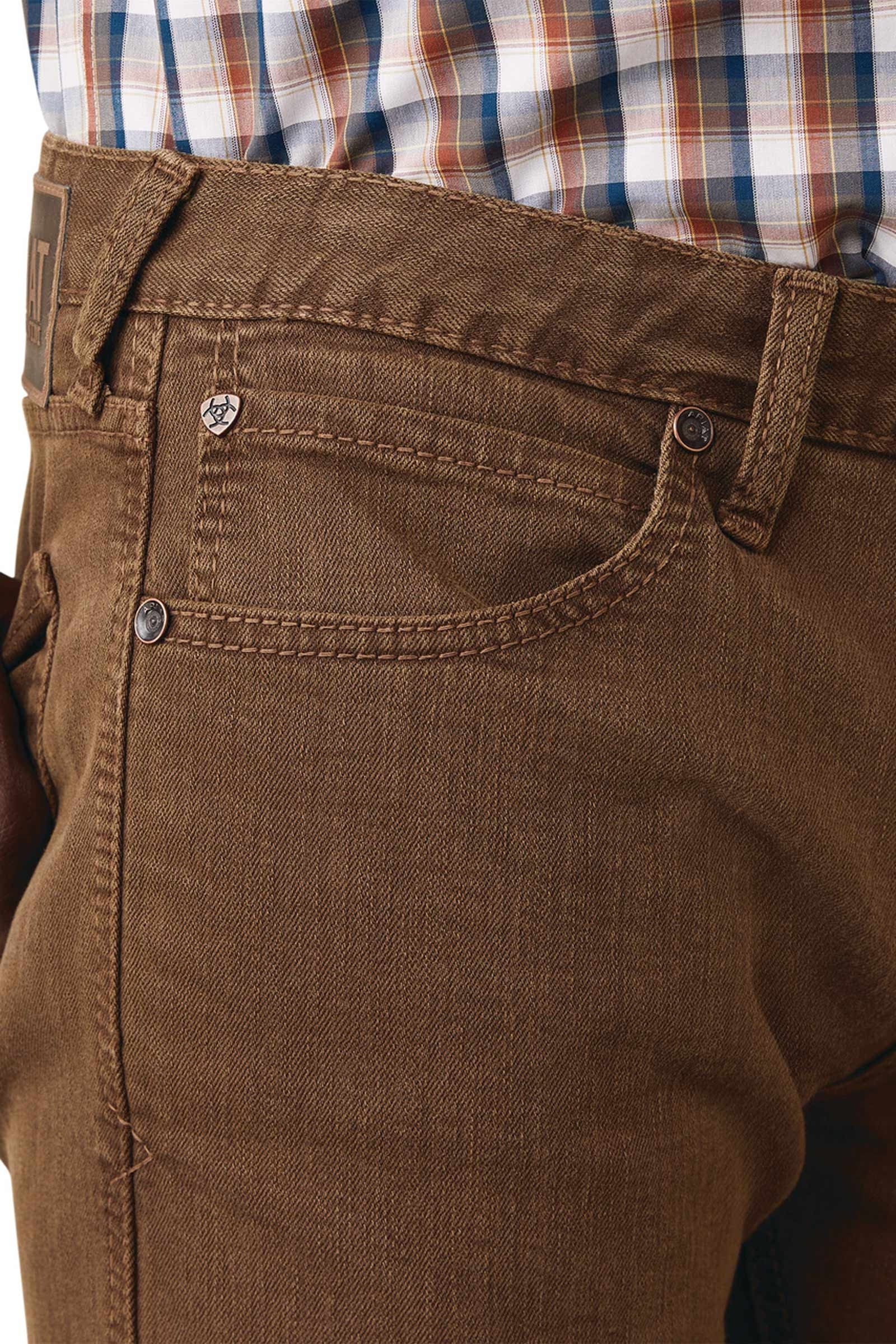 Ariat Men's M7 Str Grizzly Straight Jeans Olive Mens Riding Clothing