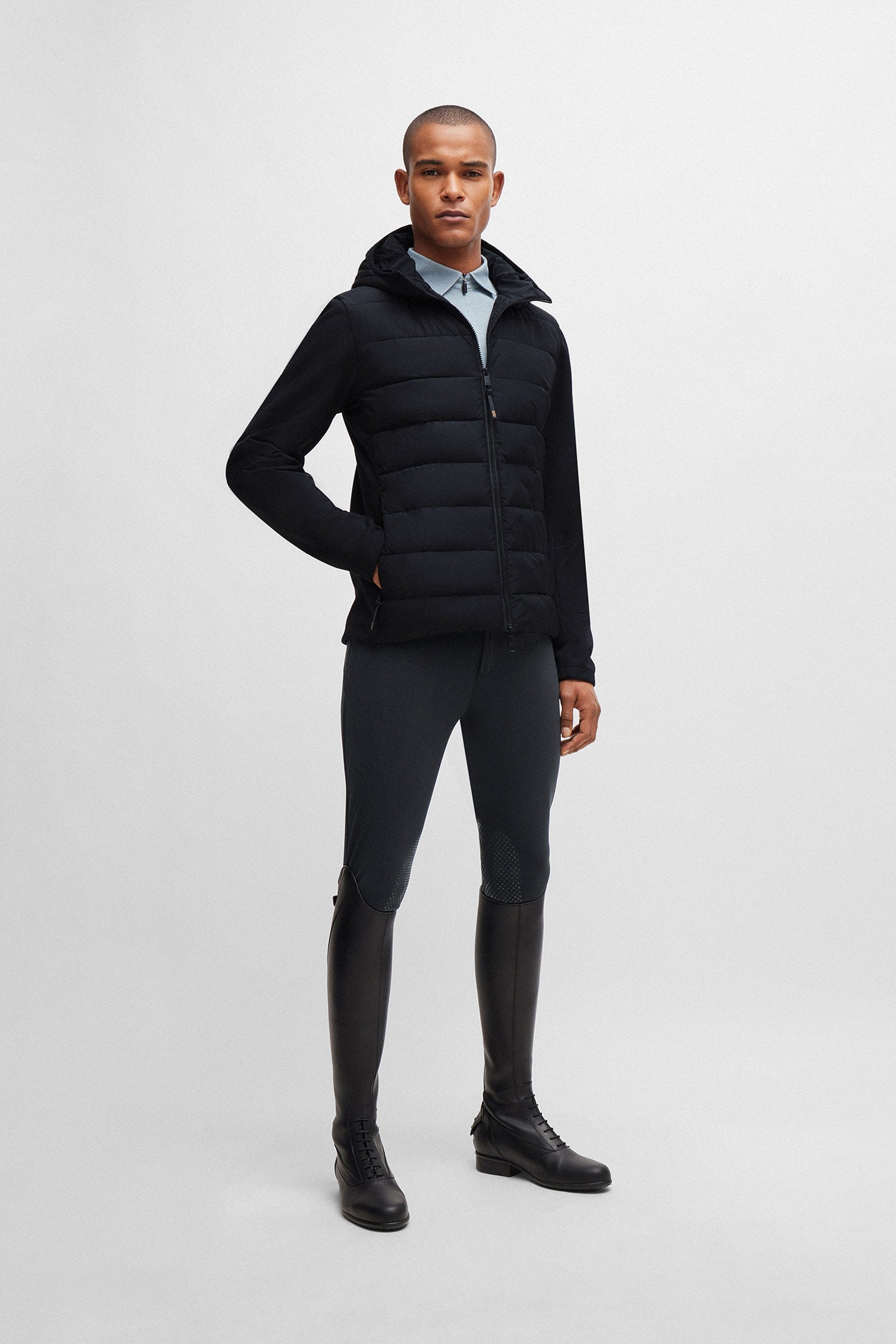 BOSS Equestrian Boss Jeff Mens Hybrid Puffer Jacket Mens Riding Clothing
