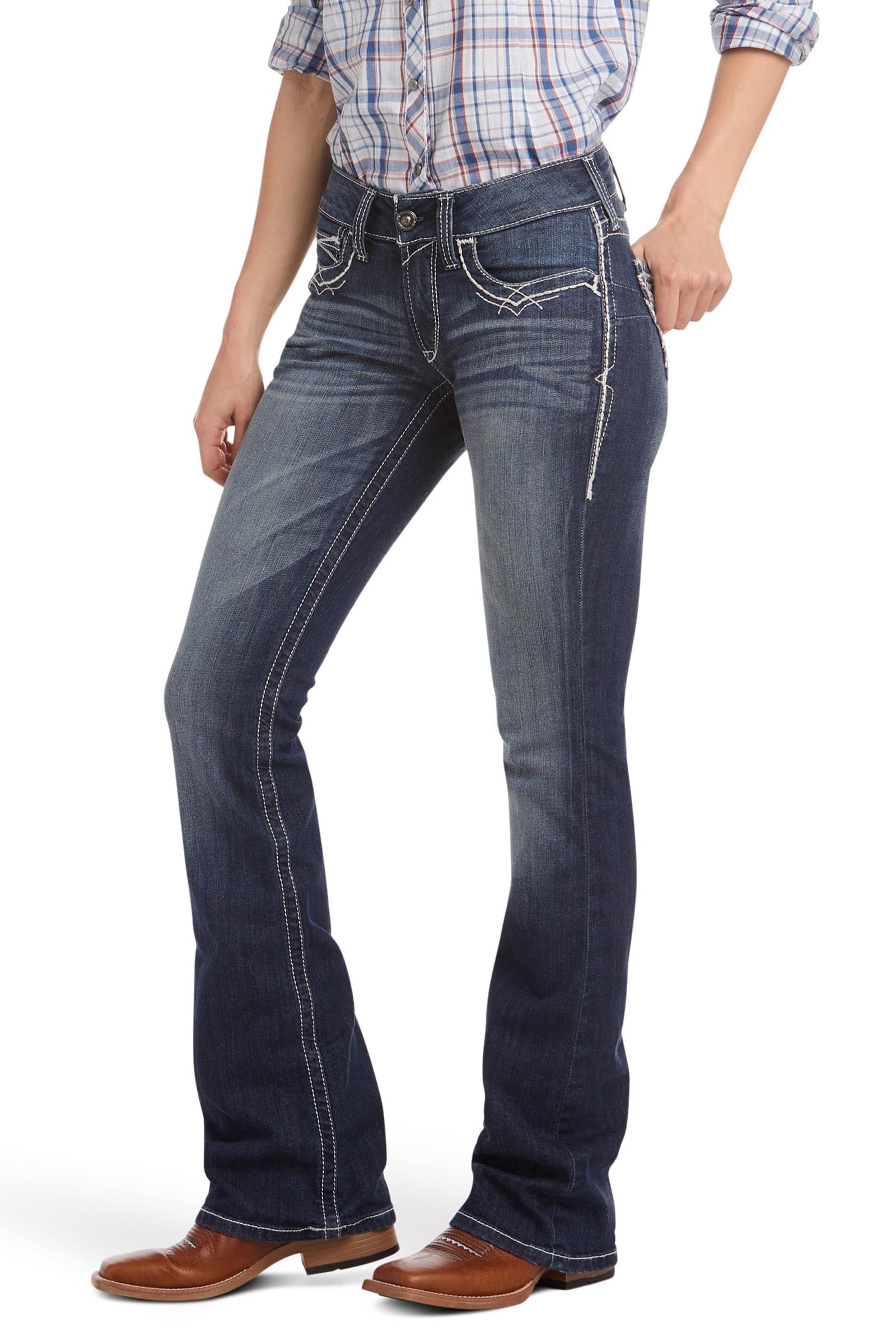 Ariat R.E.A.L. Mid Rise Stretch Entwined Women's Boots Cut Jean Womens Breeches