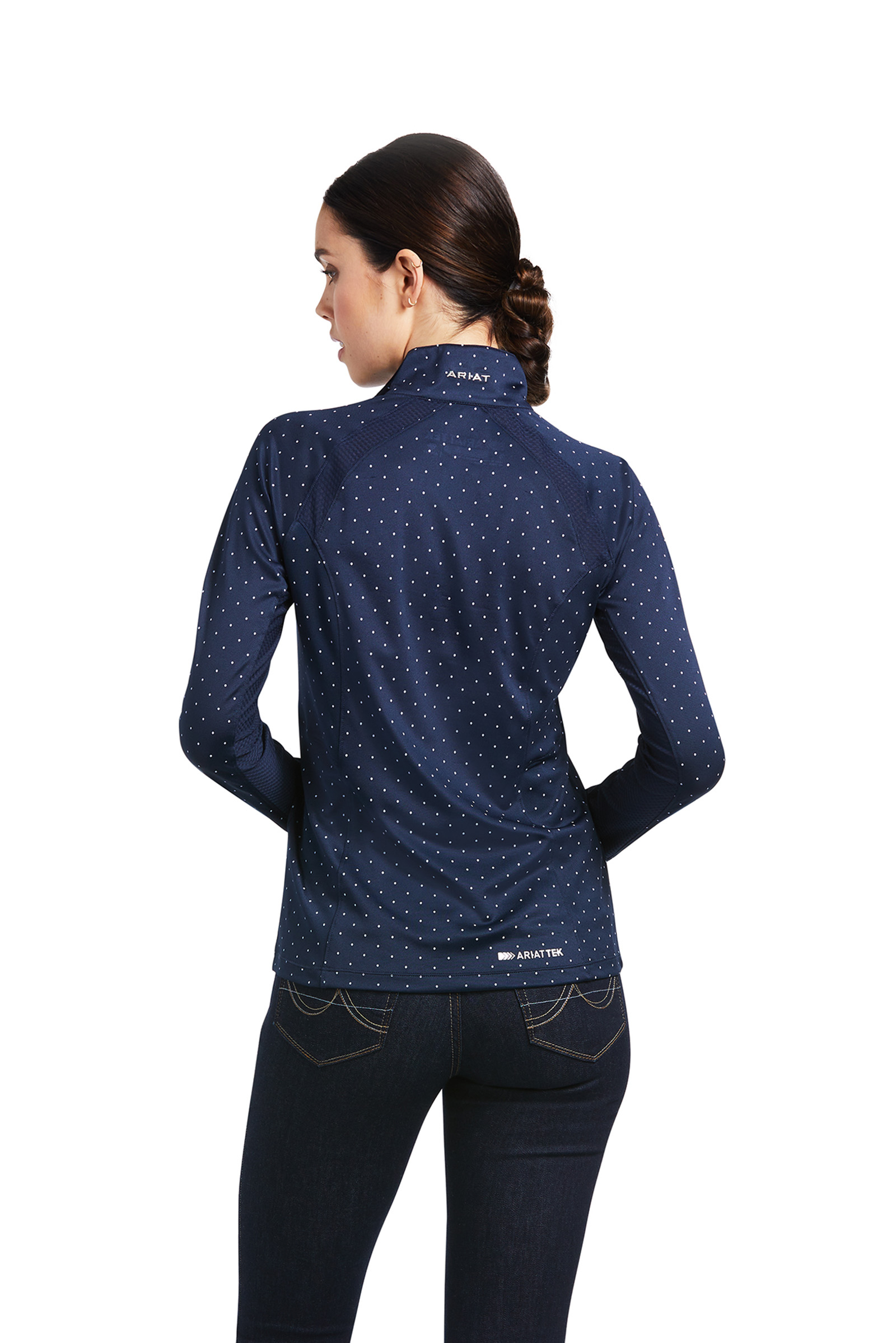 Ariat Ascent Womens Crew Short Sleeve Baselayer - Navy Blue - Clothing from  Oakfield