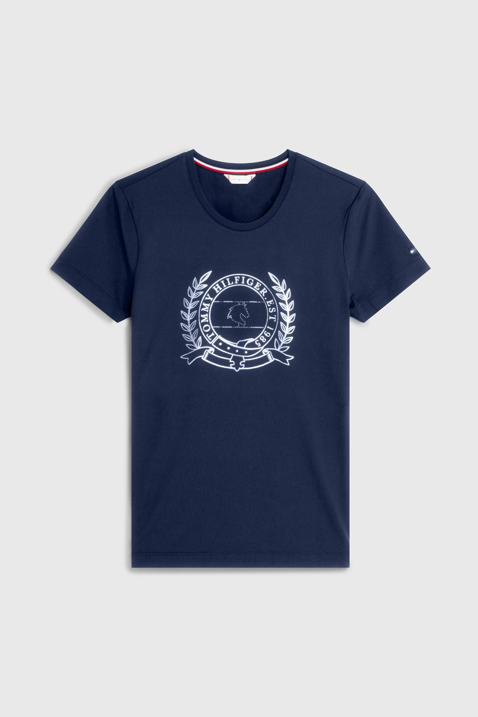 Tommy Hilfiger Women's Rhinestone T-Shirt - Blue Coast